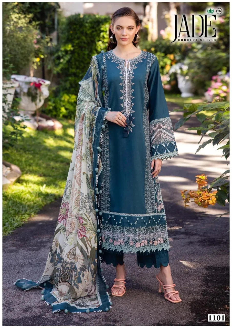 Jade Bin Saeed Vol 11 Heavy Cotton Luxury Dress Material Orders In India